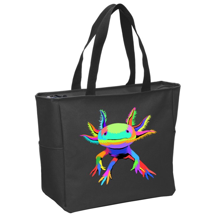 Axolotl Pop Art Axolotl Animal Axolotl Lover Zip Tote Bag