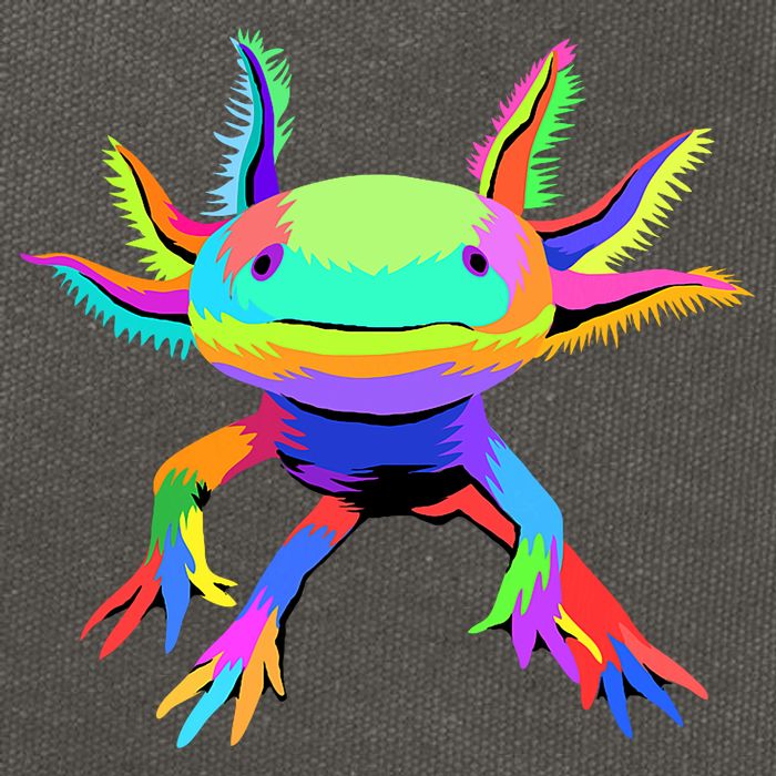 Axolotl Pop Art Axolotl Animal Axolotl Lover Cotton Canvas Backpack