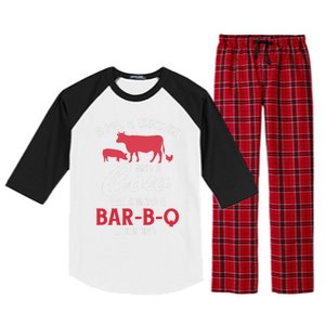 A Pig A Chicken And A Cow Funny Bbq Food Grilling Gift Raglan Sleeve Pajama Set