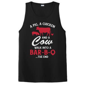 A Pig A Chicken And A Cow Funny Bbq Food Grilling Gift PosiCharge Competitor Tank