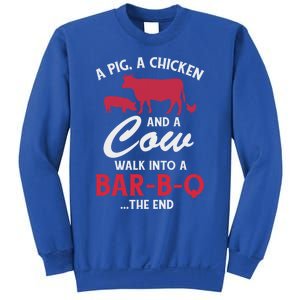 A Pig A Chicken And A Cow Funny Bbq Food Grilling Gift Sweatshirt