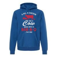 A Pig A Chicken And A Cow Funny Bbq Food Grilling Gift Premium Hoodie