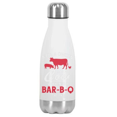 A Pig A Chicken And A Cow Funny Bbq Food Grilling Gift Stainless Steel Insulated Water Bottle