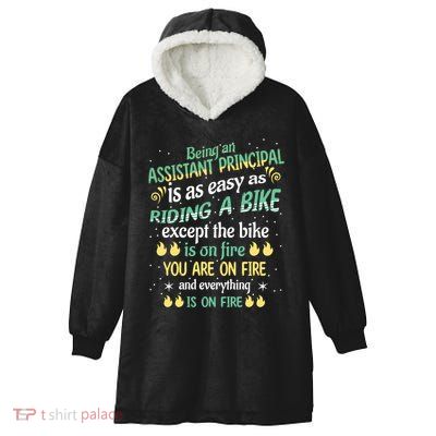 Administrative Professional Assistant Principal Teacher Funny Gift Hooded Wearable Blanket