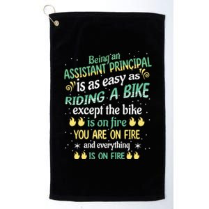 Administrative Professional Assistant Principal Teacher Funny Gift Platinum Collection Golf Towel