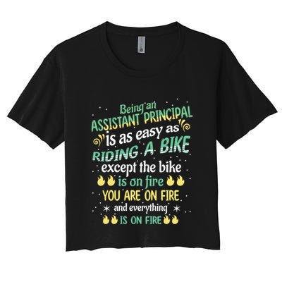 Administrative Professional Assistant Principal Teacher Funny Gift Crop Top