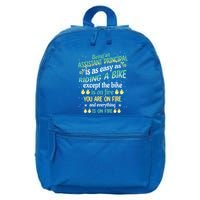 Administrative Professional Assistant Principal Teacher Funny Gift 16 in Basic Backpack
