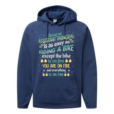 Administrative Professional Assistant Principal Teacher Funny Gift Performance Fleece Hoodie