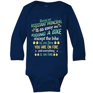 Administrative Professional Assistant Principal Teacher Funny Gift Baby Long Sleeve Bodysuit