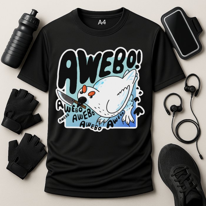 Awebo Ptarmigan Arctic Cute Bird Internet Meme Funny Chicken Cooling Performance Crew T-Shirt