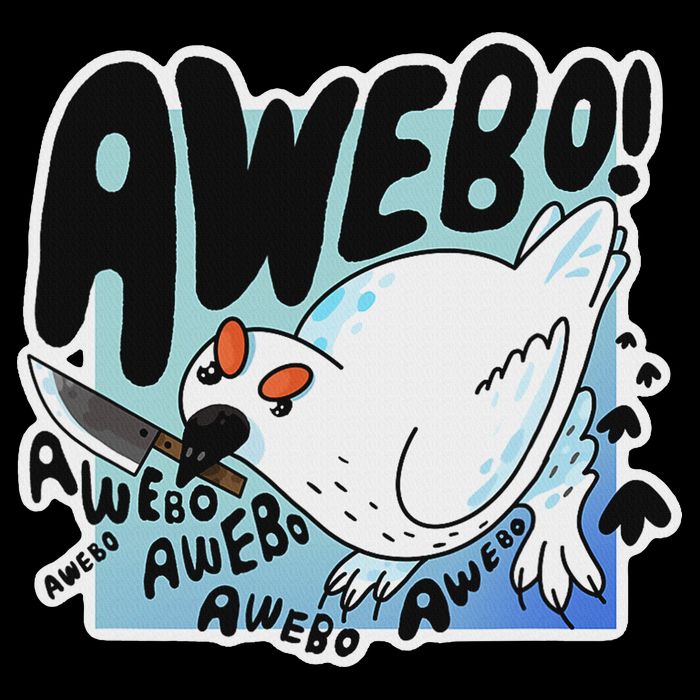 Awebo Ptarmigan Arctic Cute Bird Internet Meme Funny Chicken Impact Tech Backpack