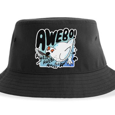 Awebo Ptarmigan Arctic Cute Bird Internet Meme Funny Chicken Sustainable Bucket Hat
