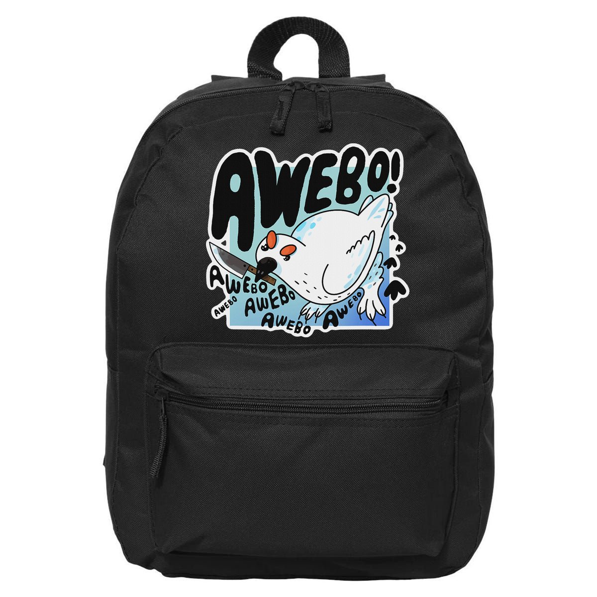 Awebo Ptarmigan Arctic Cute Bird Internet Meme Funny Chicken 16 in Basic Backpack