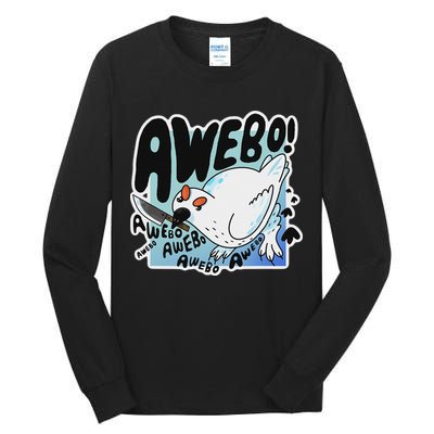 Awebo Ptarmigan Arctic Cute Bird Internet Meme Funny Chicken Tall Long Sleeve T-Shirt