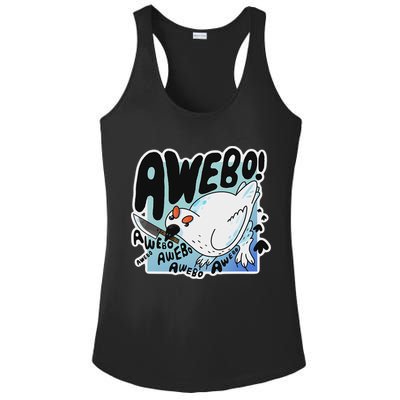 Awebo Ptarmigan Arctic Cute Bird Internet Meme Funny Chicken Ladies PosiCharge Competitor Racerback Tank