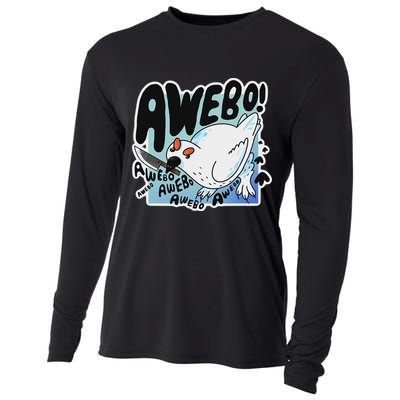 Awebo Ptarmigan Arctic Cute Bird Internet Meme Funny Chicken Cooling Performance Long Sleeve Crew