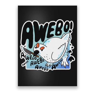 Awebo Ptarmigan Arctic Cute Bird Internet Meme Funny Chicken Poster