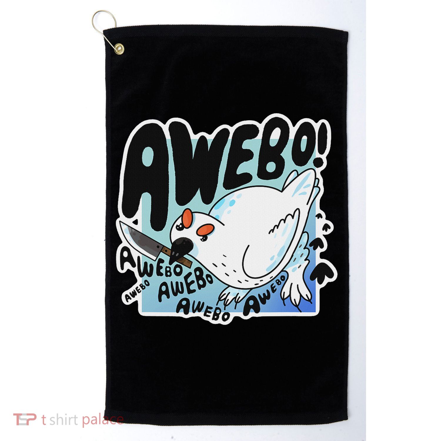 Awebo Ptarmigan Arctic Cute Bird Internet Meme Funny Chicken Golf Towel