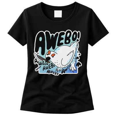 Awebo Ptarmigan Arctic Cute Bird Internet Meme Funny Chicken Womens T-Shirt