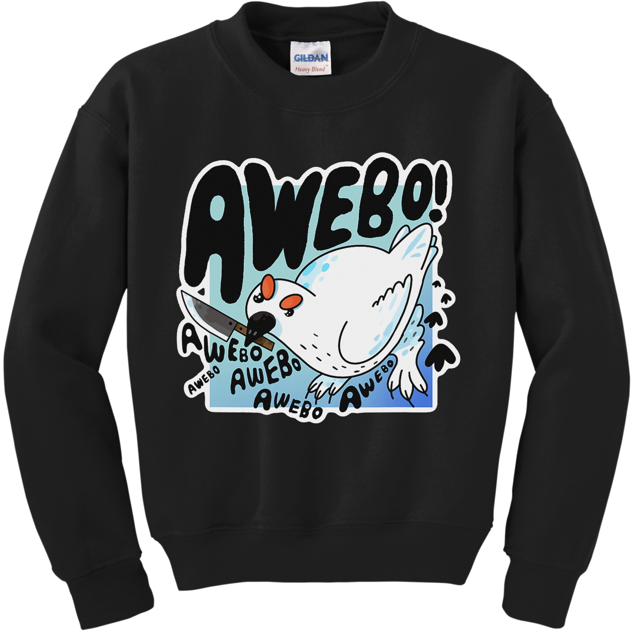 Awebo Ptarmigan Arctic Cute Bird Internet Meme Funny Chicken Kids Sweatshirt