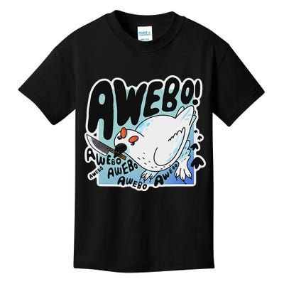 Awebo Ptarmigan Arctic Cute Bird Internet Meme Funny Chicken Kids T-Shirt