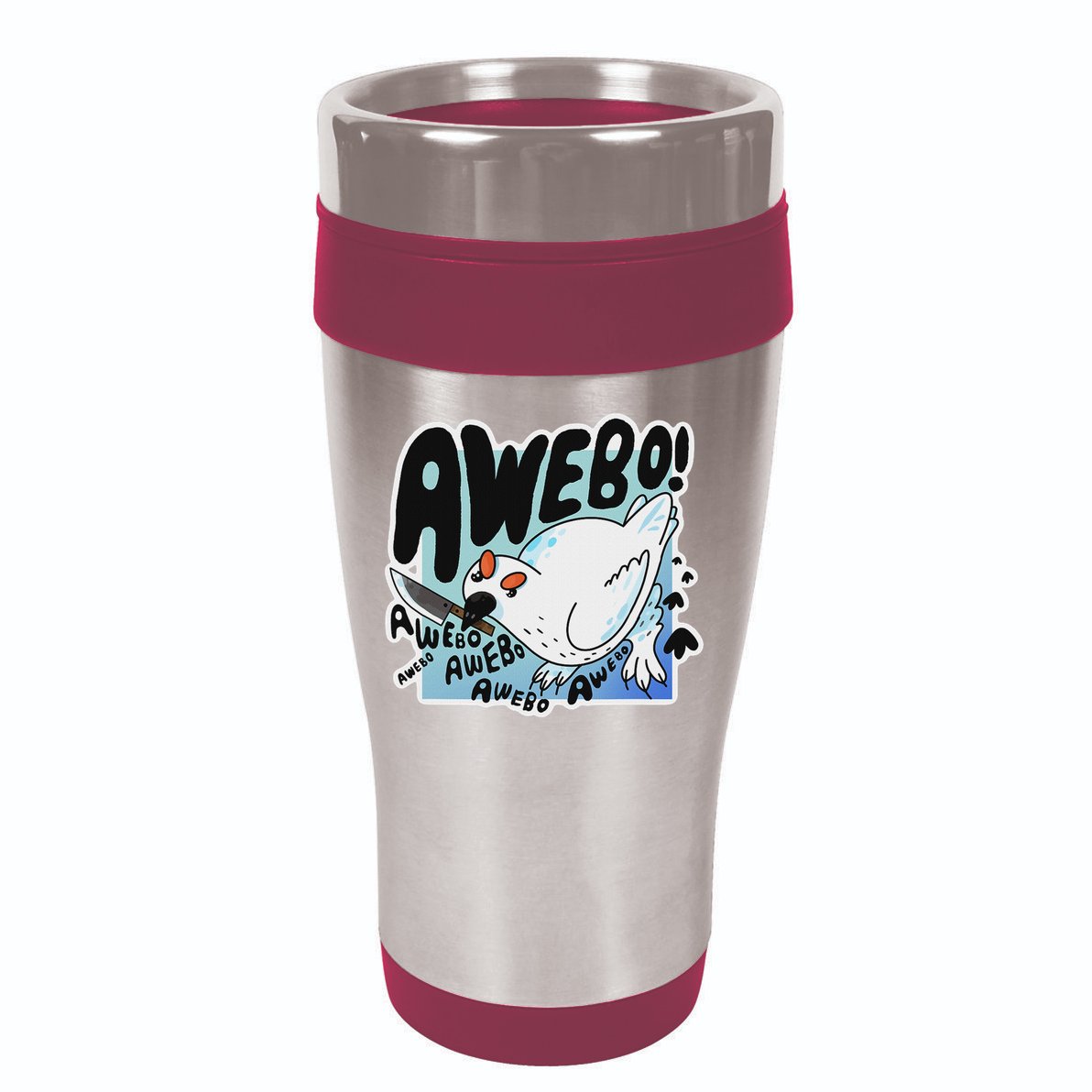 Awebo Ptarmigan Arctic Cute Bird Internet Meme Funny Chicken 16oz Travel Tumbler