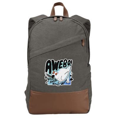 Awebo Ptarmigan Arctic Cute Bird Internet Meme Funny Chicken Cotton Canvas Backpack