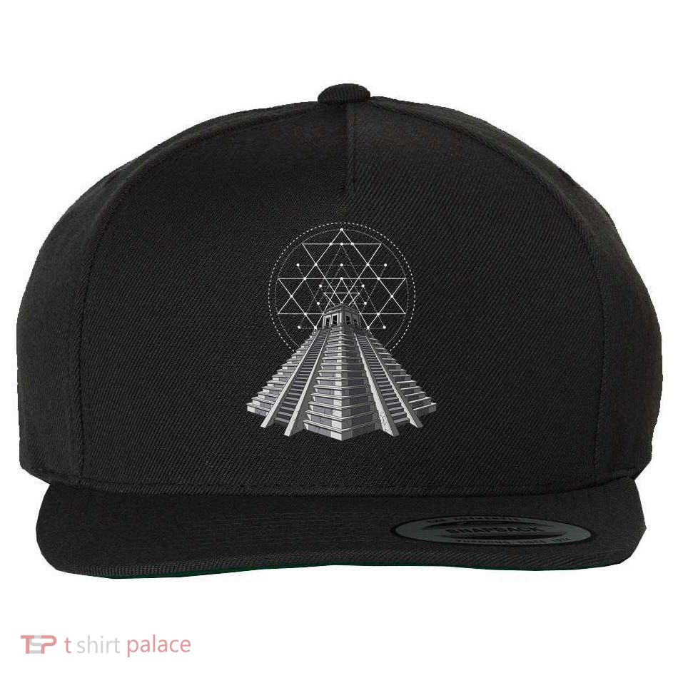 Aztec Pyramid Ancient Mayan Pyramids Wool Snapback Cap