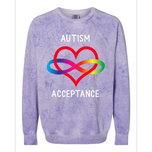 Autism Pro Acceptance Infinity Symbol For Neurodiversity Gift Colorblast Crewneck Sweatshirt