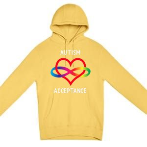 Autism Pro Acceptance Infinity Symbol For Neurodiversity Gift Premium Pullover Hoodie