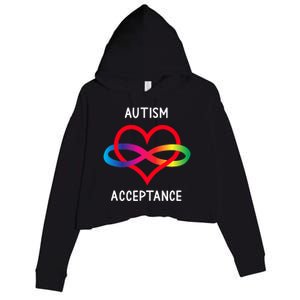 Autism Pro Acceptance Infinity Symbol For Neurodiversity Gift Crop Fleece Hoodie