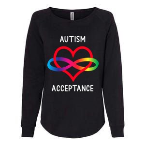 Autism Pro Acceptance Infinity Symbol For Neurodiversity Gift Womens California Wash Sweatshirt