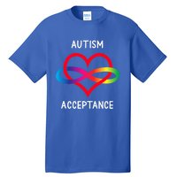 Autism Pro Acceptance Infinity Symbol For Neurodiversity Gift Tall T-Shirt