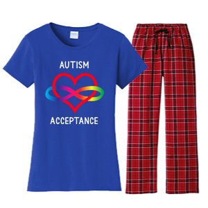 Autism Pro Acceptance Infinity Symbol For Neurodiversity Gift Women's Flannel Pajama Set