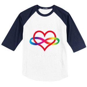 Autism Pro Acceptance Infinity Symbol For Neurodiversity Gift Baseball Sleeve Shirt