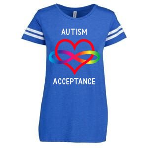 Autism Pro Acceptance Infinity Symbol For Neurodiversity Gift Enza Ladies Jersey Football T-Shirt