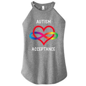 Autism Pro Acceptance Infinity Symbol For Neurodiversity Gift Women's Perfect Tri Rocker Tank