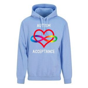 Autism Pro Acceptance Infinity Symbol For Neurodiversity Gift Unisex Surf Hoodie