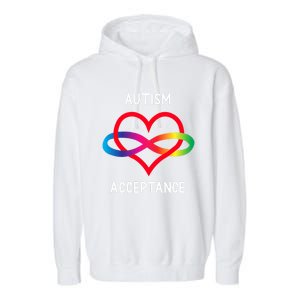 Autism Pro Acceptance Infinity Symbol For Neurodiversity Gift Garment-Dyed Fleece Hoodie