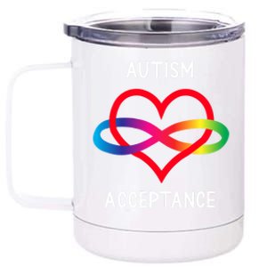 Autism Pro Acceptance Infinity Symbol For Neurodiversity Gift 12 oz Stainless Steel Tumbler Cup