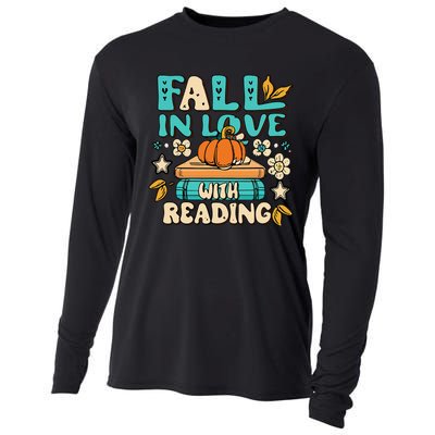 Autumn Pumpkins and Teachers Fall in Love with Reading Cooling Performance Long Sleeve Crew