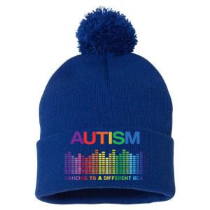 Autism Puzzle Autism Awareness Dancing To A Different Beat Meaningful Gift Pom Pom 12in Knit Beanie