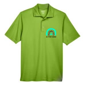 Autism Puzzle Awareness Mama Mom Son Daughter Nonverbal Gift Men's Origin Performance Pique Polo