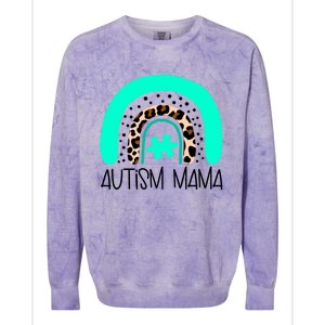 Autism Puzzle Awareness Mama Mom Son Daughter Nonverbal Gift Colorblast Crewneck Sweatshirt