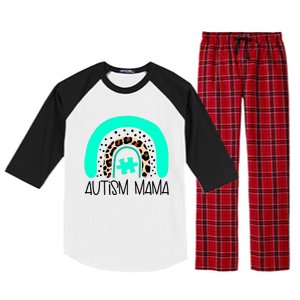 Autism Puzzle Awareness Mama Mom Son Daughter Nonverbal Gift Raglan Sleeve Pajama Set