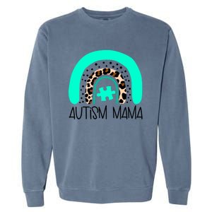 Autism Puzzle Awareness Mama Mom Son Daughter Nonverbal Gift Garment-Dyed Sweatshirt