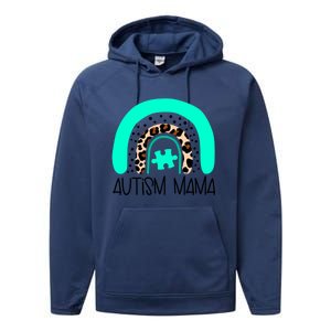 Autism Puzzle Awareness Mama Mom Son Daughter Nonverbal Gift Performance Fleece Hoodie