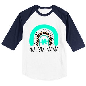 Autism Puzzle Awareness Mama Mom Son Daughter Nonverbal Gift Baseball Sleeve Shirt