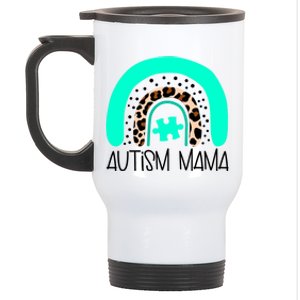 Autism Puzzle Awareness Mama Mom Son Daughter Nonverbal Gift Stainless Steel Travel Mug