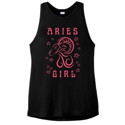 Aries Personality Astrology Zodiac Sign Horoscope Ladies PosiCharge Tri-Blend Wicking Tank